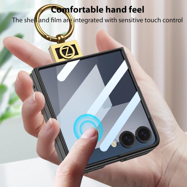 GKK Integrated Ultra-thin Plain Leather Phone Case with Z Ring