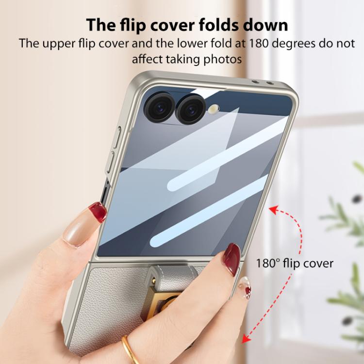 GKK Integrated Ultra-thin Plain Leather Phone Case with Z Ring