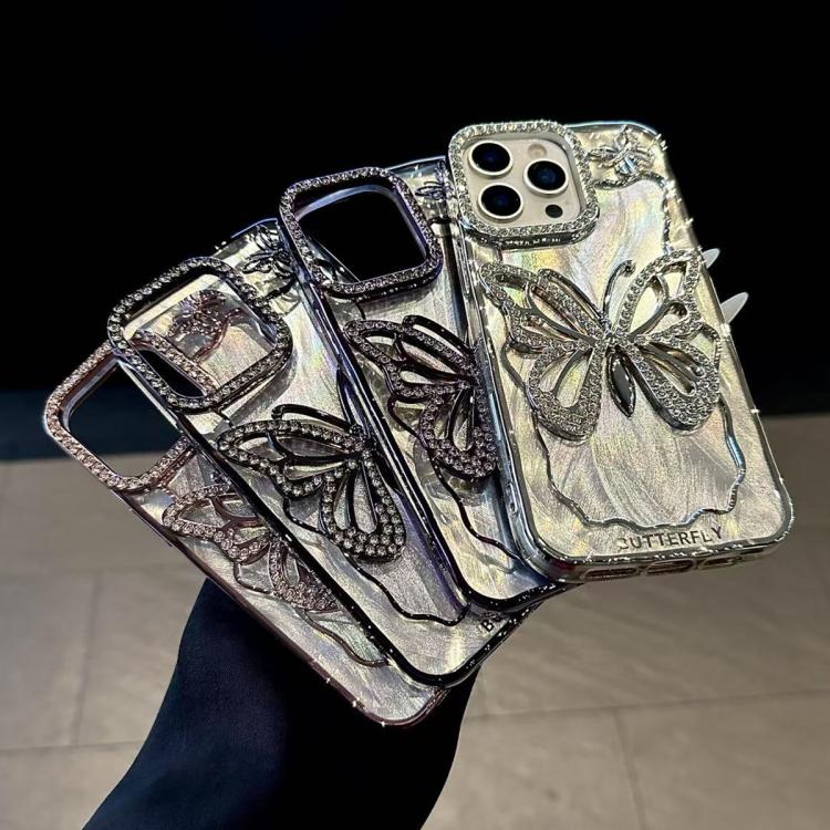 Butterfly Electroplating TPU Phone Case with Epoxy Cardboard