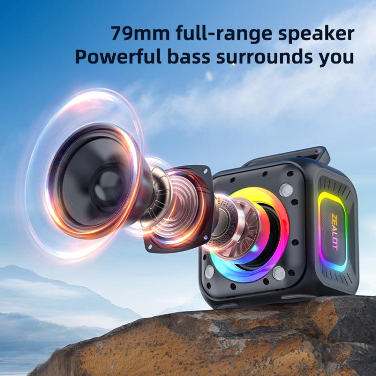 Zealot PT01 30W Portable Outdoor IPX6 RGB Stereo Bluetooth Speaker