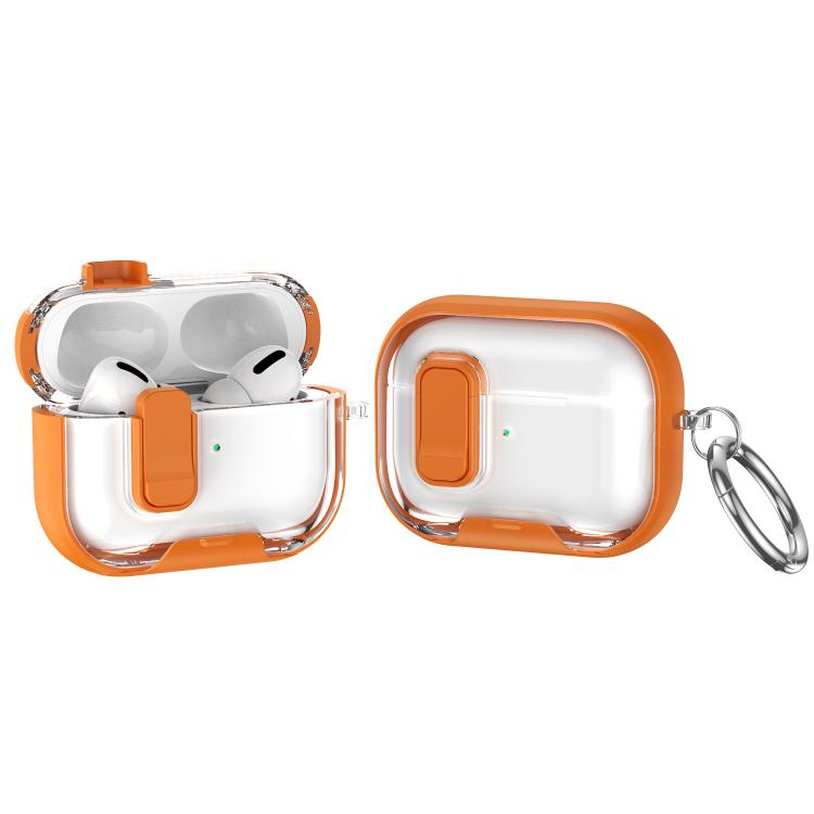 Lock Transparent Crystal Bluetooth Earphone Protective Case with Stand