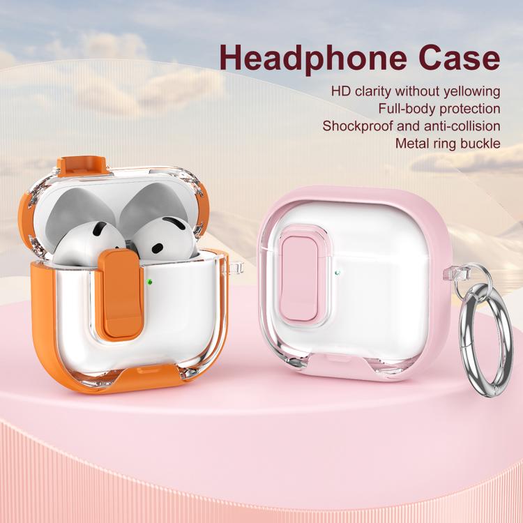 Lock Transparent Crystal Bluetooth Earphone Protective Case with Stand