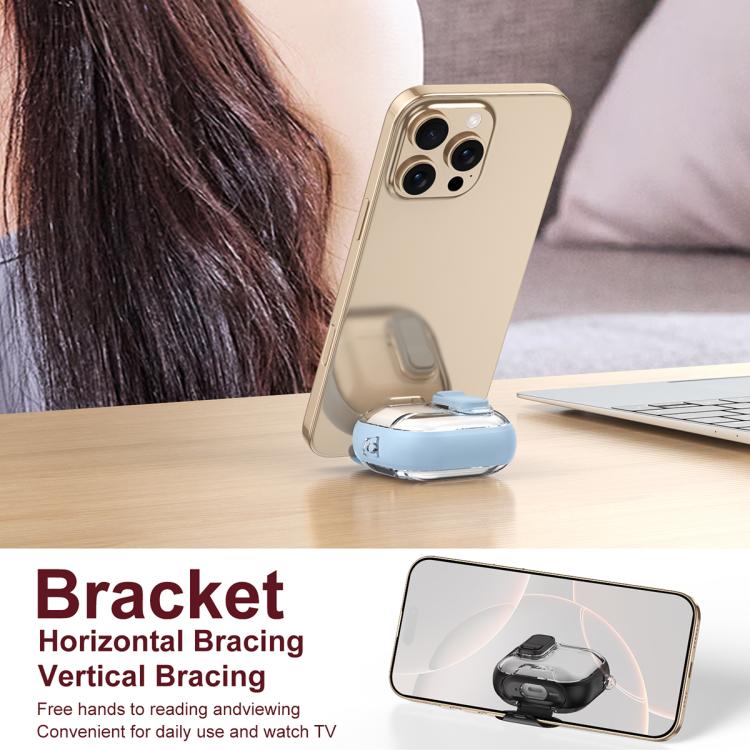 Lock Transparent Crystal Bluetooth Earphone Protective Case with Stand