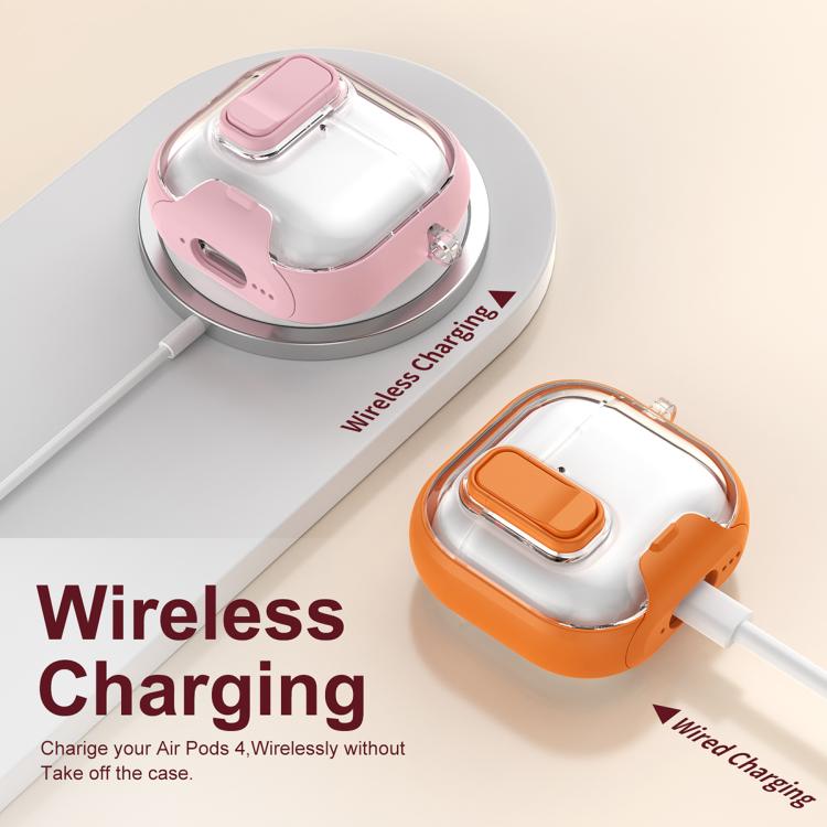 Lock Transparent Crystal Bluetooth Earphone Protective Case with Stand