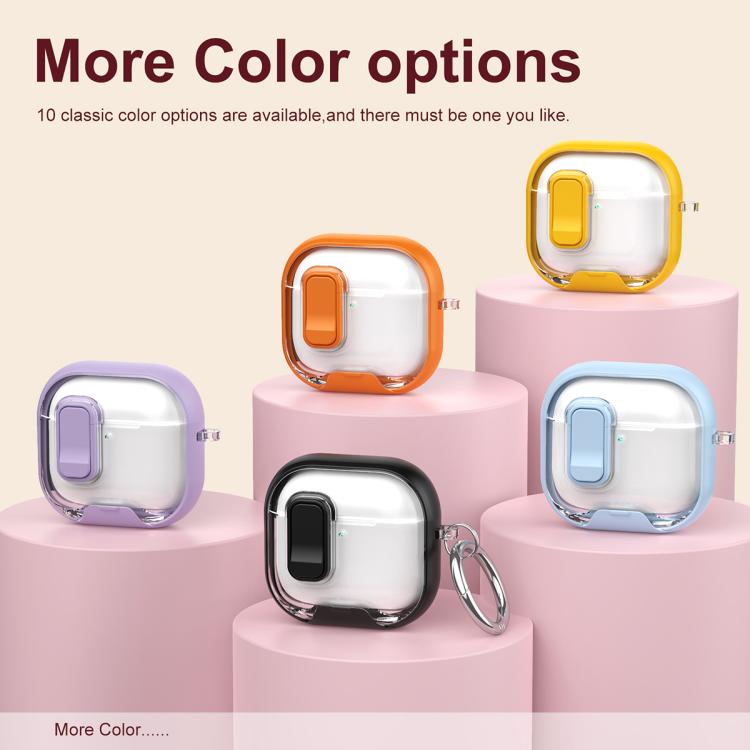 Lock Transparent Crystal Bluetooth Earphone Protective Case with Stand