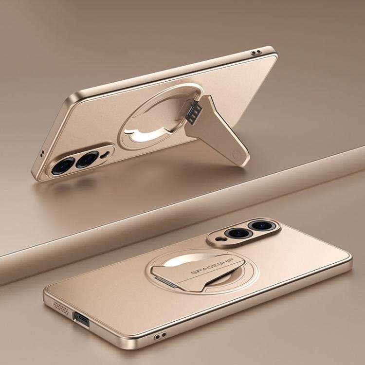 Spaceship MagSafe Folding Holder Phone Case, For Samsung Galaxy S26+ 5G, For Samsung Galaxy S26 Ultra 5G, For Samsung Galaxy S26 5G, For Samsung Galaxy S25 Edge 5G, For Samsung Galaxy S25 5G, For Samsung Galaxy S25+ 5G, For Samsung Galaxy S25 Ultra 5G