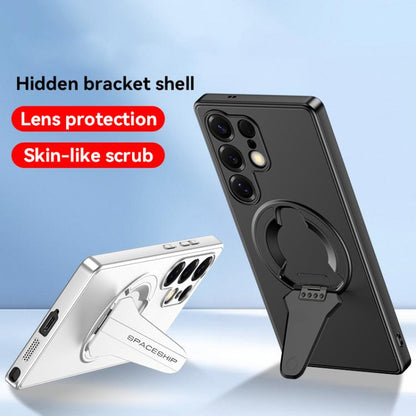 Spaceship MagSafe Folding Holder Phone Case, For Samsung Galaxy S26+ 5G, For Samsung Galaxy S26 Ultra 5G, For Samsung Galaxy S26 5G, For Samsung Galaxy S25 Edge 5G, For Samsung Galaxy S25 5G, For Samsung Galaxy S25+ 5G, For Samsung Galaxy S25 Ultra 5G