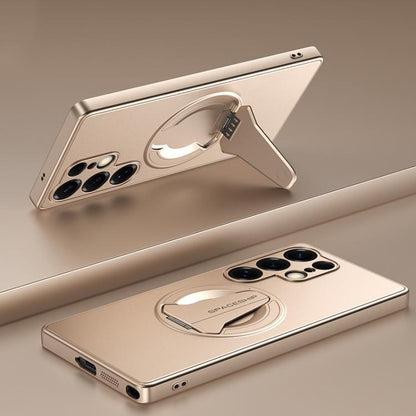 Spaceship MagSafe Folding Holder Phone Case, For Samsung Galaxy S26+ 5G, For Samsung Galaxy S26 Ultra 5G, For Samsung Galaxy S26 5G, For Samsung Galaxy S25 Edge 5G, For Samsung Galaxy S25 5G, For Samsung Galaxy S25+ 5G, For Samsung Galaxy S25 Ultra 5G
