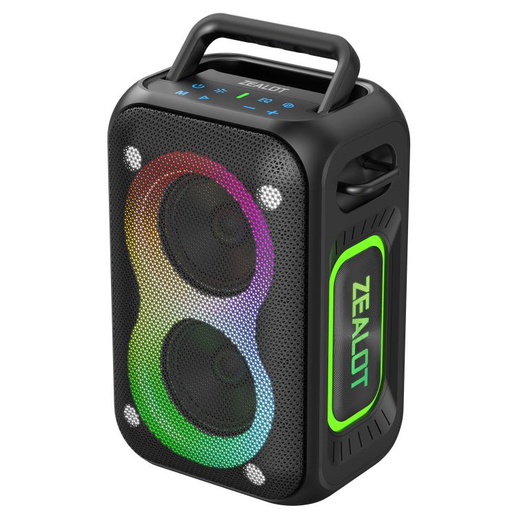 Zealot PT02 60W Portable Outdoor RGB Colorful Light Stereo Bluetooth Speaker