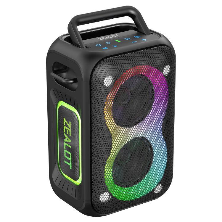 Zealot PT02 60W Portable Outdoor RGB Colorful Light Stereo Bluetooth Speaker
