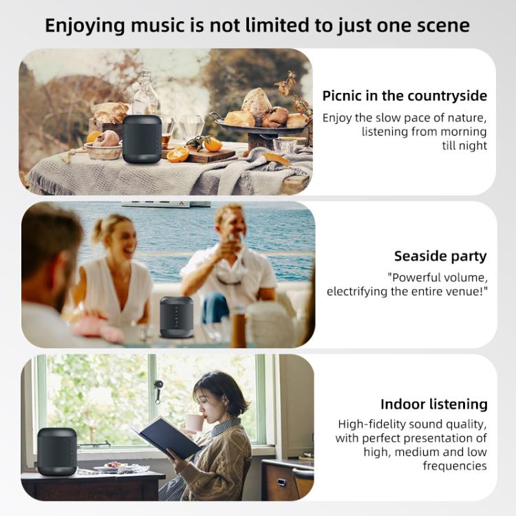 HB-01 5W Portable TWS Stereo Bluetooth 5.4 Speaker