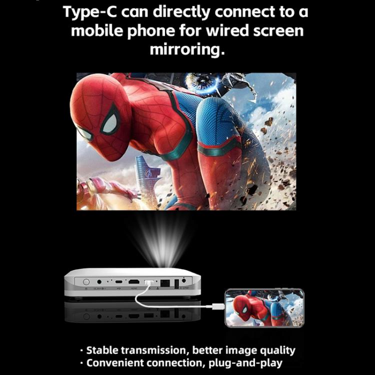 WOWOTO WWT-T10 Android 9.0 DLP 1920x1080P HD 350-400ANSI Smart Projector
