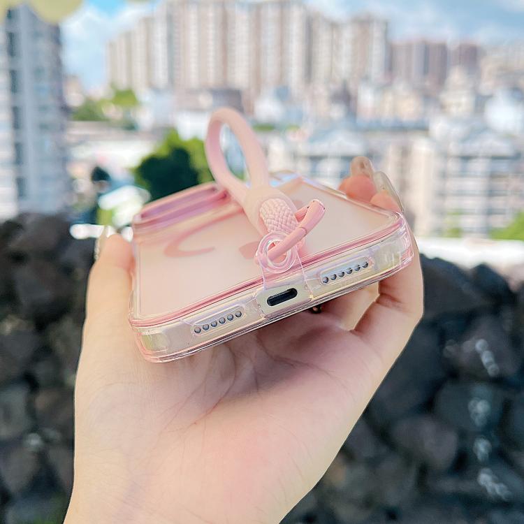 Gradient Discolor MagSafe Phone Case with Holder / Wrist Strap