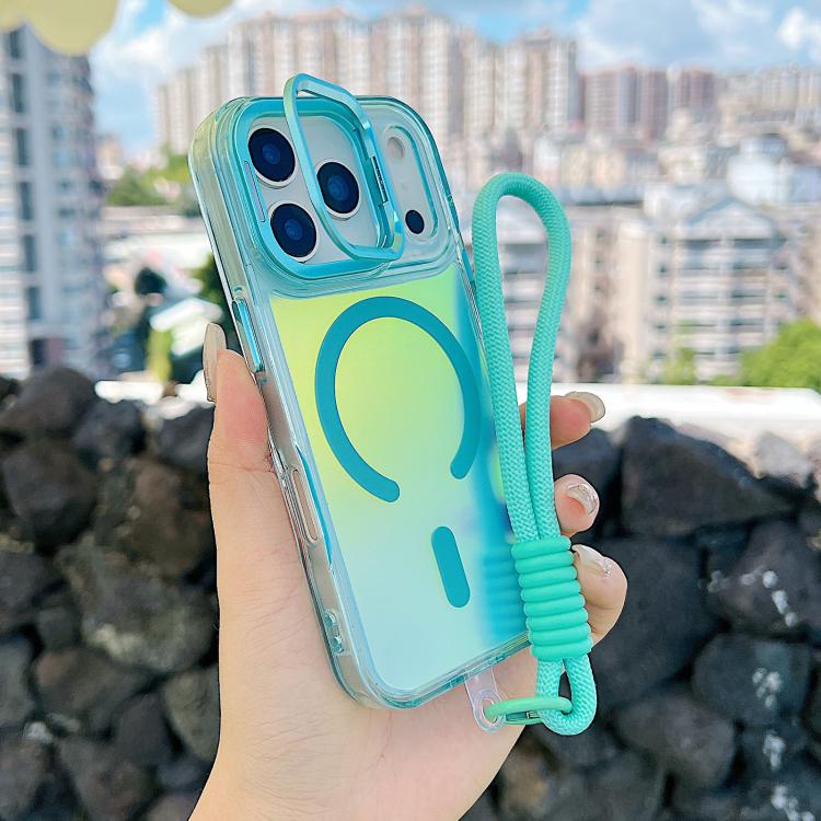 Gradient Discolor MagSafe Phone Case with Holder / Wrist Strap