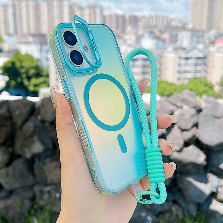 Gradient Discolor MagSafe Phone Case with Holder / Wrist Strap