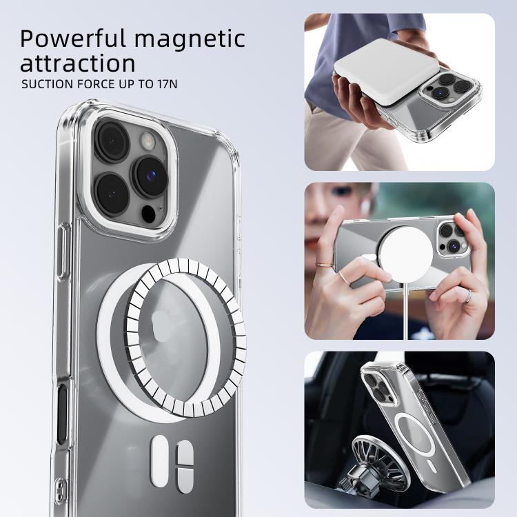 ABEEL MagSafe Magnetic Color Ring Anti-scratch Transparent Phone Case