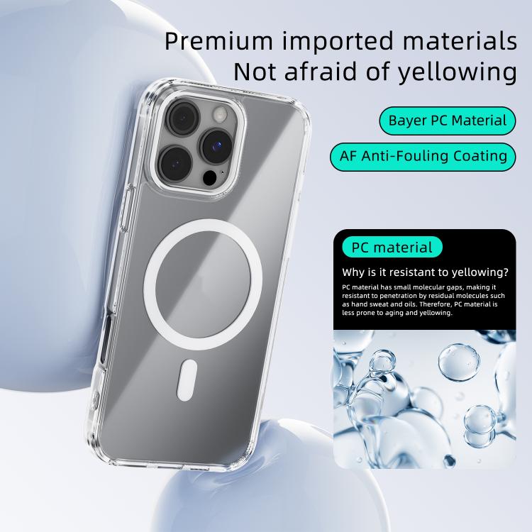 ABEEL MagSafe Magnetic Color Ring Anti-scratch Transparent Phone Case