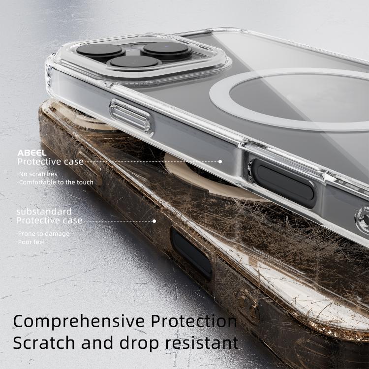 ABEEL MagSafe Magnetic Color Ring Anti-scratch Transparent Phone Case