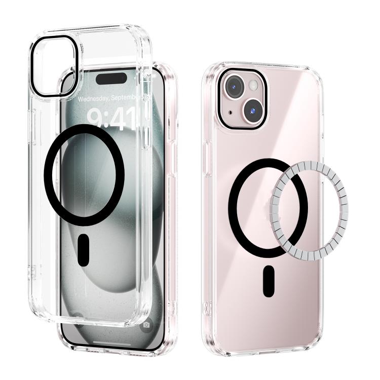 ABEEL MagSafe Magnetic Color Ring Anti-scratch Transparent Phone Case