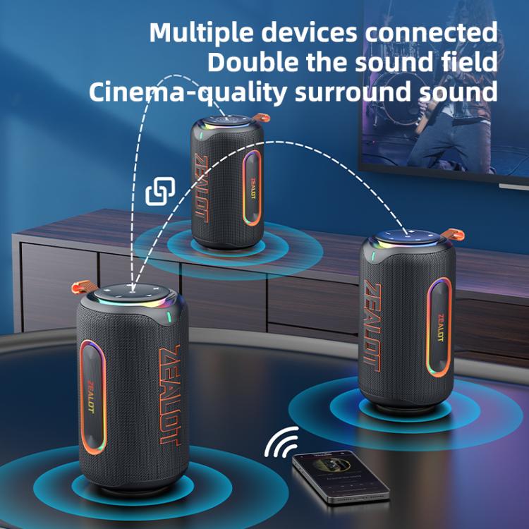 Zealot MP1 60W Portable Outdoor RGB Bluetooth Speaker