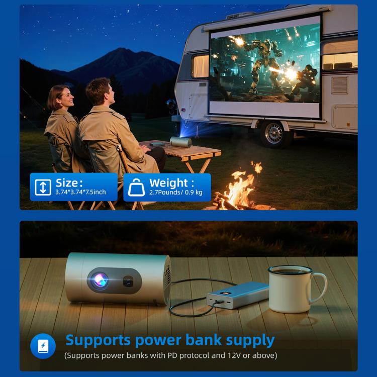 Q8 1080P 180ANSI LCD Display Smart Projector