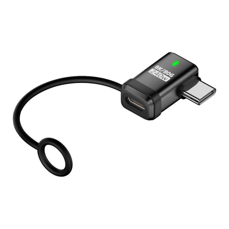 240W USB-C / Type-C Port Full-Function Aluminum Alloy Adapter with Lanyard