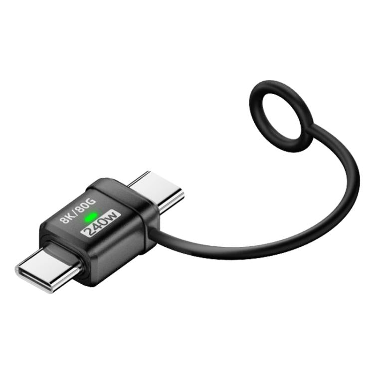 240W USB-C / Type-C Port Full-Function Aluminum Alloy Adapter with Lanyard