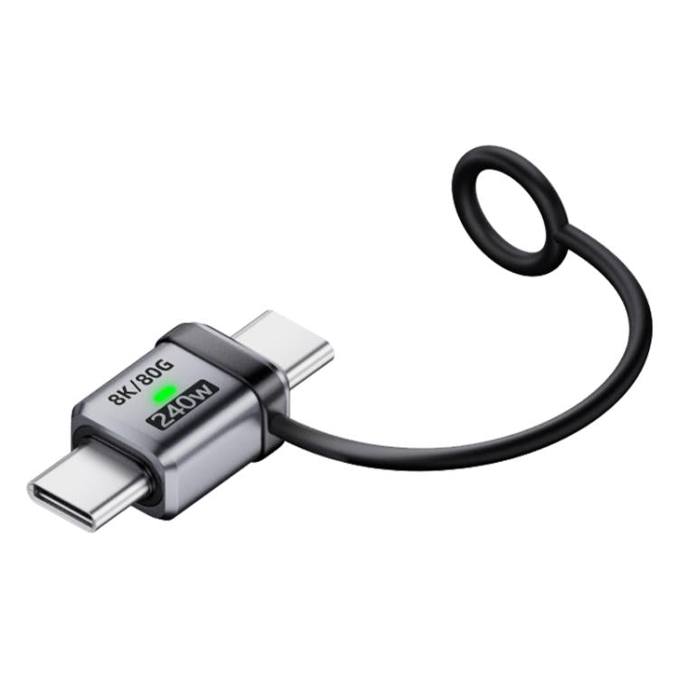 240W USB-C / Type-C Port Full-Function Aluminum Alloy Adapter with Lanyard