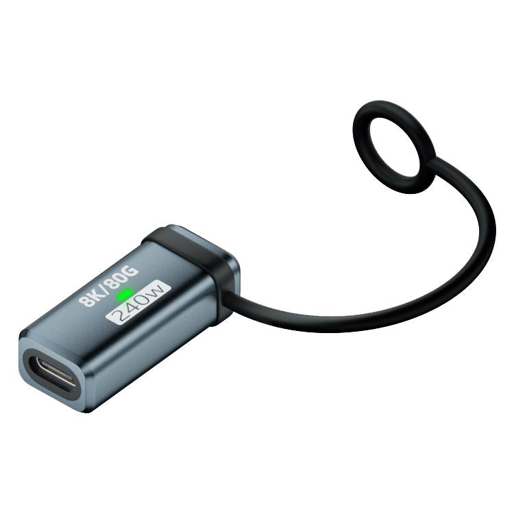 240W USB-C / Type-C Port Full-Function Aluminum Alloy Adapter with Lanyard