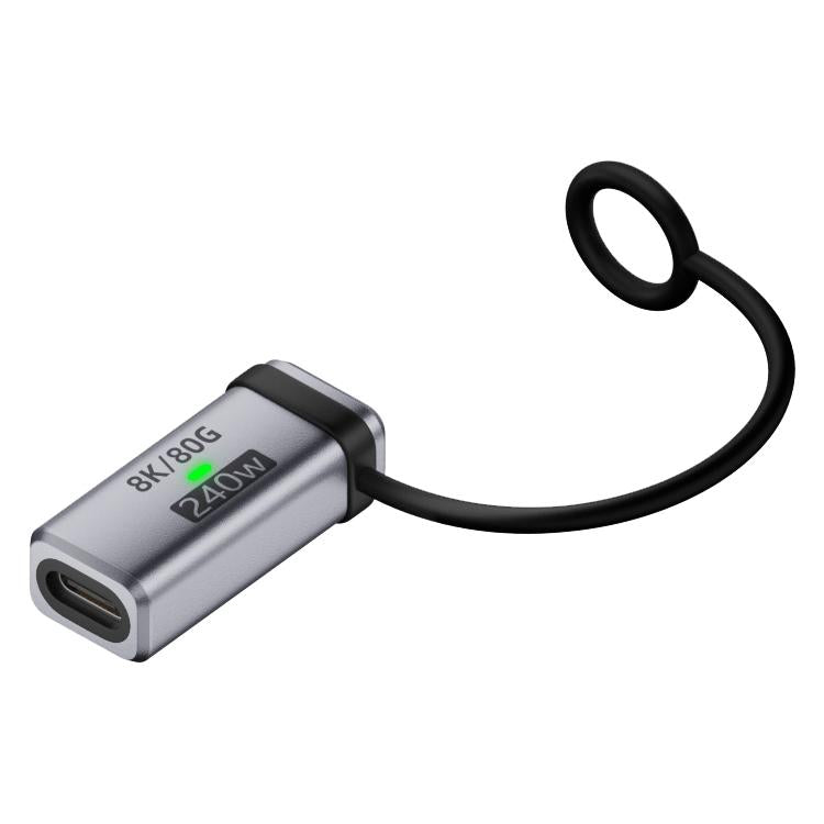 240W USB-C / Type-C Port Full-Function Aluminum Alloy Adapter with Lanyard