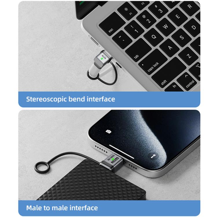 240W USB-C / Type-C Port Full-Function Aluminum Alloy Adapter with Lanyard