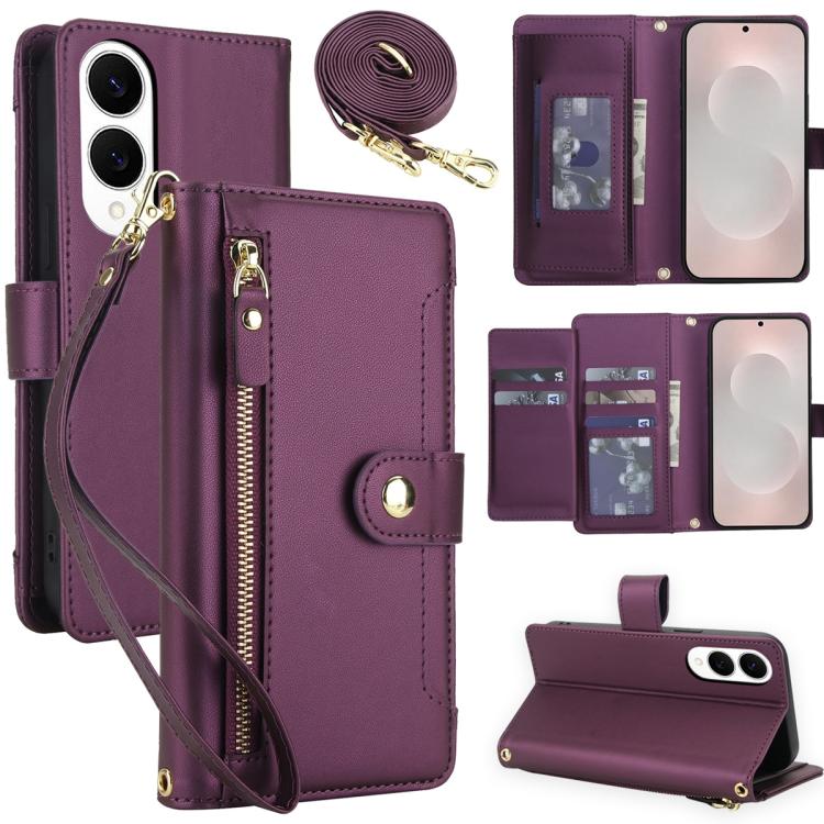 Seven Card Slots Zipper Wallet Leather Phone Case with Lanyard, For Samsung Galaxy S25 FE 5G, For Samsung Galaxy S25 Edge 5G, For Samsung Galaxy S25 5G / S24 5G, For Samsung Galaxy S25+ 5G / S24+ 5G, For Samsung Galaxy S25 Ultra 5G                     ...