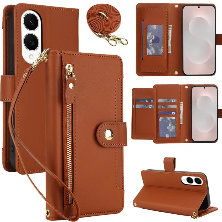 Seven Card Slots Zipper Wallet Leather Phone Case with Lanyard, For Samsung Galaxy S25 FE 5G, For Samsung Galaxy S25 Edge 5G, For Samsung Galaxy S25 5G / S24 5G, For Samsung Galaxy S25+ 5G / S24+ 5G, For Samsung Galaxy S25 Ultra 5G                     ...