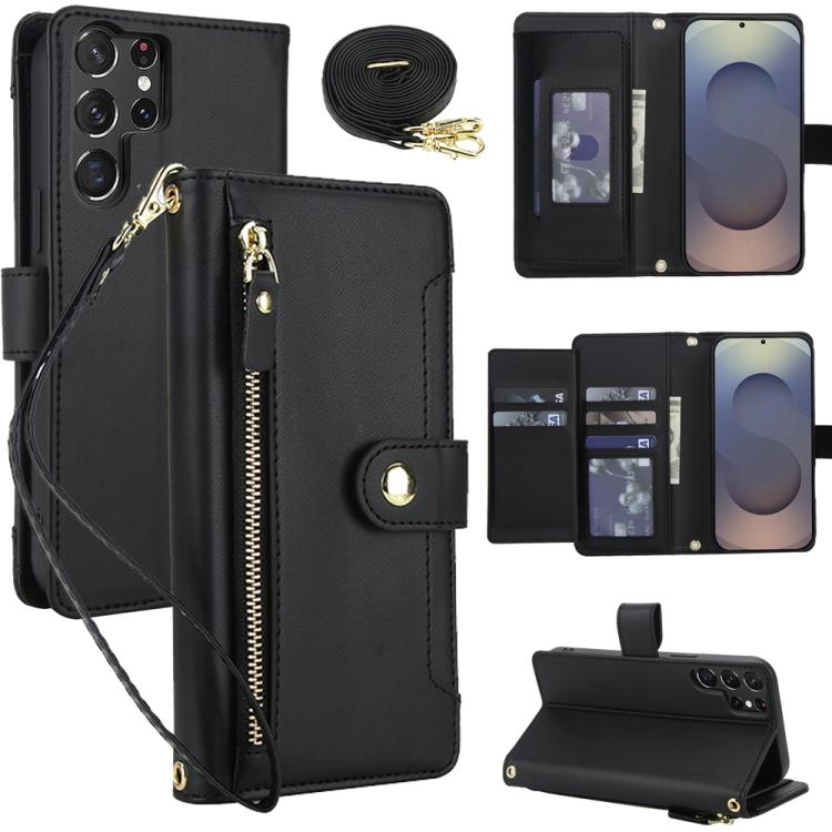 Seven Card Slots Zipper Wallet Leather Phone Case with Lanyard, For Samsung Galaxy S25 FE 5G, For Samsung Galaxy S25 Edge 5G, For Samsung Galaxy S25 5G / S24 5G, For Samsung Galaxy S25+ 5G / S24+ 5G, For Samsung Galaxy S25 Ultra 5G                     ...