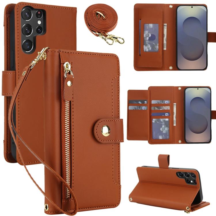 Seven Card Slots Zipper Wallet Leather Phone Case with Lanyard, For Samsung Galaxy S25 FE 5G, For Samsung Galaxy S25 Edge 5G, For Samsung Galaxy S25 5G / S24 5G, For Samsung Galaxy S25+ 5G / S24+ 5G, For Samsung Galaxy S25 Ultra 5G                     ...