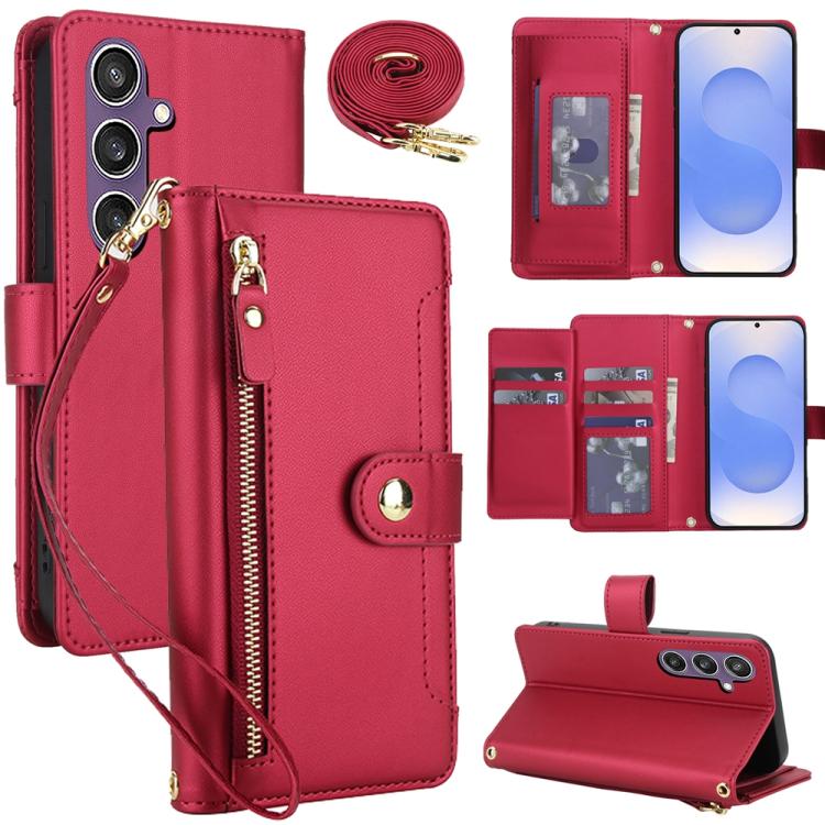 Seven Card Slots Zipper Wallet Leather Phone Case with Lanyard, For Samsung Galaxy S25 FE 5G, For Samsung Galaxy S25 Edge 5G, For Samsung Galaxy S25 5G / S24 5G, For Samsung Galaxy S25+ 5G / S24+ 5G, For Samsung Galaxy S25 Ultra 5G                     ...