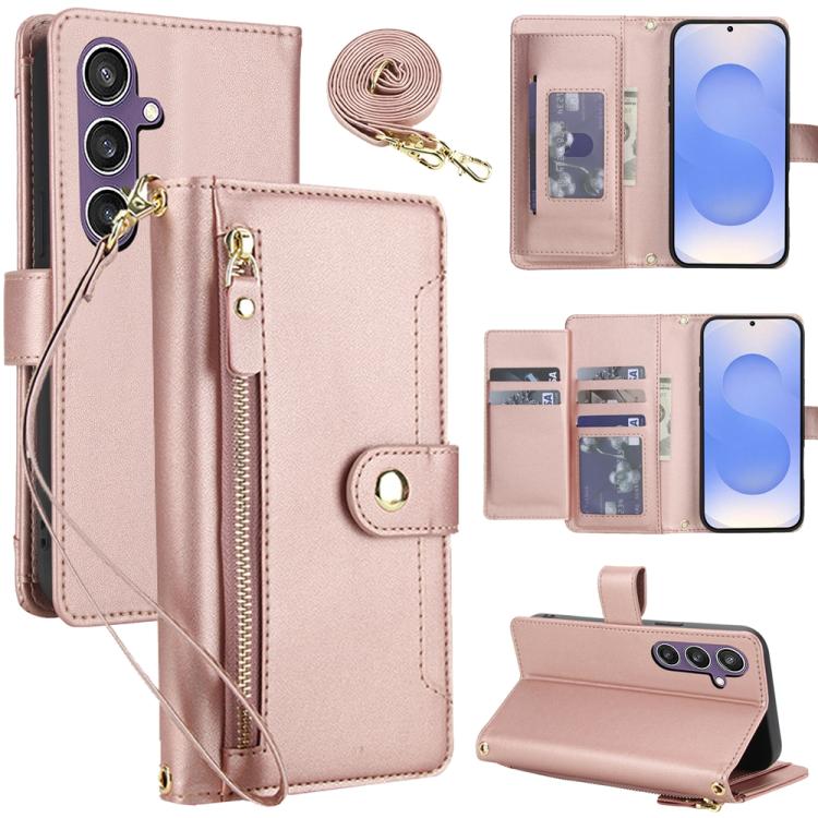 Seven Card Slots Zipper Wallet Leather Phone Case with Lanyard, For Samsung Galaxy S25 FE 5G, For Samsung Galaxy S25 Edge 5G, For Samsung Galaxy S25 5G / S24 5G, For Samsung Galaxy S25+ 5G / S24+ 5G, For Samsung Galaxy S25 Ultra 5G                     ...
