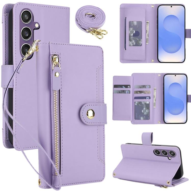 Seven Card Slots Zipper Wallet Leather Phone Case with Lanyard, For Samsung Galaxy S25 FE 5G, For Samsung Galaxy S25 Edge 5G, For Samsung Galaxy S25 5G / S24 5G, For Samsung Galaxy S25+ 5G / S24+ 5G, For Samsung Galaxy S25 Ultra 5G                     ...