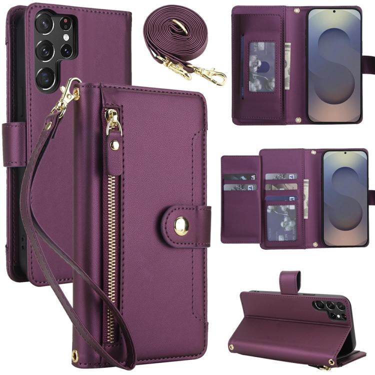 Seven Card Slots Zipper Wallet Leather Phone Case with Lanyard, For Samsung Galaxy S25 FE 5G, For Samsung Galaxy S25 Edge 5G, For Samsung Galaxy S25 5G / S24 5G, For Samsung Galaxy S25+ 5G / S24+ 5G, For Samsung Galaxy S25 Ultra 5G                     ...