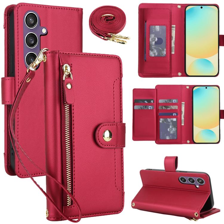 Seven Card Slots Zipper Wallet Leather Phone Case with Lanyard, For Samsung Galaxy S25 FE 5G, For Samsung Galaxy S25 Edge 5G, For Samsung Galaxy S25 5G / S24 5G, For Samsung Galaxy S25+ 5G / S24+ 5G, For Samsung Galaxy S25 Ultra 5G                     ...