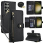 Seven Card Slots Zipper Wallet Leather Phone Case with Lanyard, For Samsung Galaxy S23 Ultra 5G, For Samsung Galaxy S23+ 5G, For Samsung Galaxy S23 5G