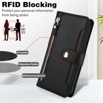 Seven Card Slots Zipper Wallet Leather Phone Case with Lanyard, For Samsung Galaxy S23 Ultra 5G, For Samsung Galaxy S23+ 5G, For Samsung Galaxy S23 5G