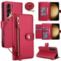 Seven Card Slots Zipper Wallet Leather Phone Case with Lanyard, For Samsung Galaxy S23 Ultra 5G, For Samsung Galaxy S23+ 5G, For Samsung Galaxy S23 5G