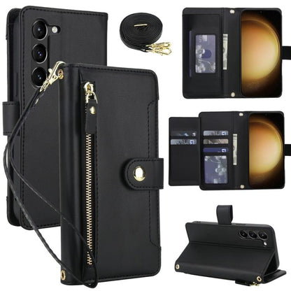 Seven Card Slots Zipper Wallet Leather Phone Case with Lanyard, For Samsung Galaxy S23 Ultra 5G, For Samsung Galaxy S23+ 5G, For Samsung Galaxy S23 5G