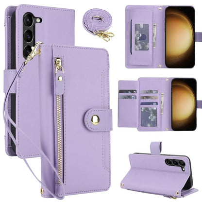 Seven Card Slots Zipper Wallet Leather Phone Case with Lanyard, For Samsung Galaxy S23 Ultra 5G, For Samsung Galaxy S23+ 5G, For Samsung Galaxy S23 5G