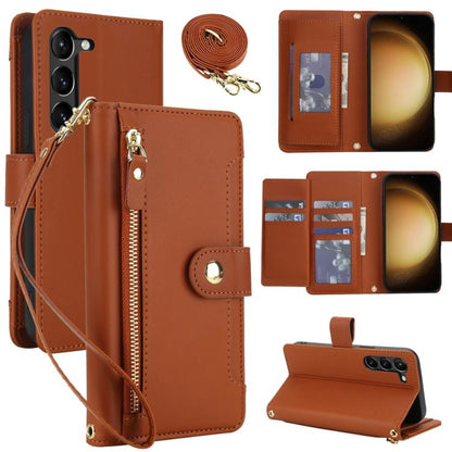 Seven Card Slots Zipper Wallet Leather Phone Case with Lanyard, For Samsung Galaxy S23 Ultra 5G, For Samsung Galaxy S23+ 5G, For Samsung Galaxy S23 5G