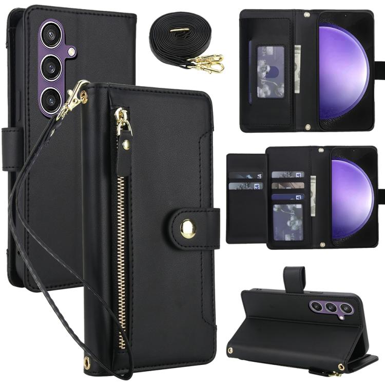 Seven Card Slots Zipper Wallet Leather Phone Case with Lanyard, For Samsung Galaxy S25 FE 5G, For Samsung Galaxy S25 Edge 5G, For Samsung Galaxy S25 5G / S24 5G, For Samsung Galaxy S25+ 5G / S24+ 5G, For Samsung Galaxy S25 Ultra 5G                     ...
