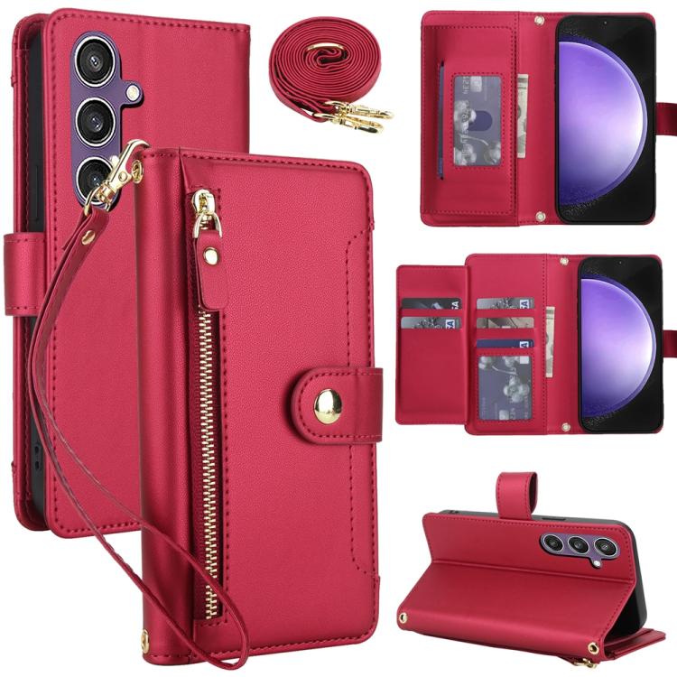 Seven Card Slots Zipper Wallet Leather Phone Case with Lanyard, For Samsung Galaxy S25 FE 5G, For Samsung Galaxy S25 Edge 5G, For Samsung Galaxy S25 5G / S24 5G, For Samsung Galaxy S25+ 5G / S24+ 5G, For Samsung Galaxy S25 Ultra 5G                     ...