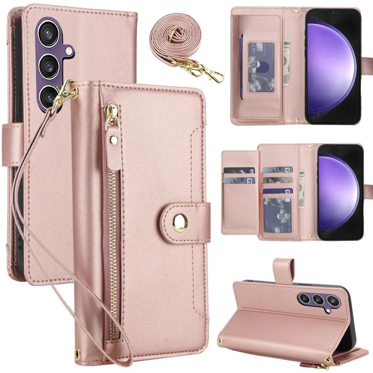 Seven Card Slots Zipper Wallet Leather Phone Case with Lanyard, For Samsung Galaxy S25 FE 5G, For Samsung Galaxy S25 Edge 5G, For Samsung Galaxy S25 5G / S24 5G, For Samsung Galaxy S25+ 5G / S24+ 5G, For Samsung Galaxy S25 Ultra 5G                     ...