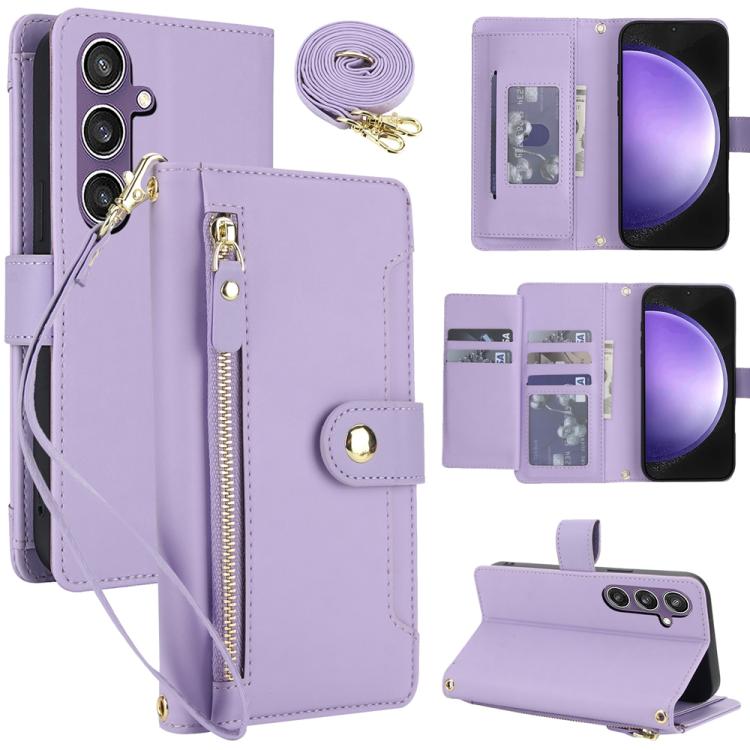 Seven Card Slots Zipper Wallet Leather Phone Case with Lanyard, For Samsung Galaxy S25 FE 5G, For Samsung Galaxy S25 Edge 5G, For Samsung Galaxy S25 5G / S24 5G, For Samsung Galaxy S25+ 5G / S24+ 5G, For Samsung Galaxy S25 Ultra 5G                     ...